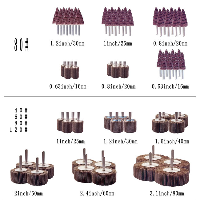 วัสดุสิ้นเปลืองสำหรับการขัดเงา ล้อขัดแบบมีแผ่น 60/80/120/240 กรวด อะลูมิเนียมออกไซด์ สำหรับการขัดเงาและการเจียร 6