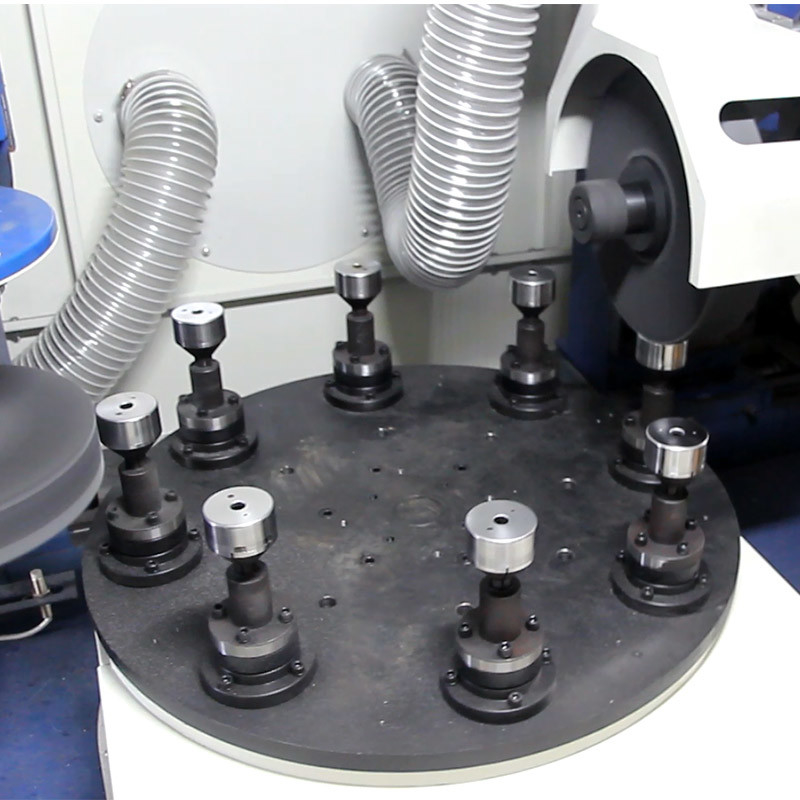 ความเร็วสูงอุตสาหกรรมอัตโนมัติผิวโลหะเหล็กไร้สแตนเลส ถ้วยกระจก 2 หัว Rotary Polishing Machine