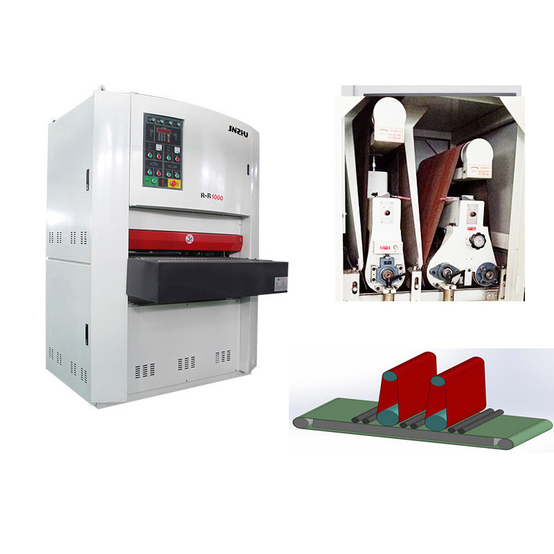 ทนทาน มีประสิทธิภาพสูง การบดแห้ง Rr1000mm ส่วนโลหะ ด้านผิว Deburring Sheet โลหะ Buffing เครื่องวาดสําหรับโลหะ