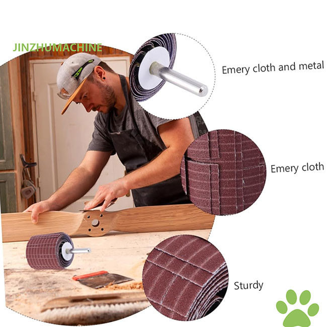 ล้อ Flap ทนทาน ผ้า Emery 250 * 50 มิลลิเมตร Grit 240 สายบดสําหรับการบด การเคลือบพลาสติก