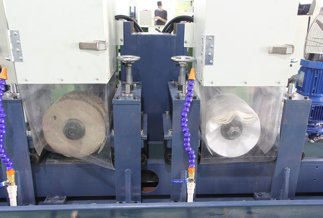 โลหะแผงล็อคสแตนเลส 150 มม. กว้าง 2 หัวบดน้ำ sander เข็มขัดโลหะเครื่องขัด